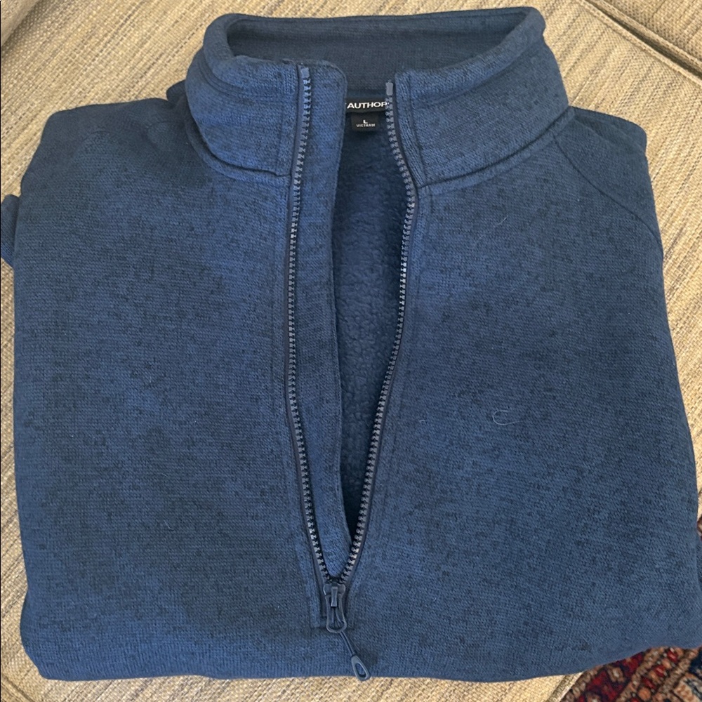 Port Authority Men's Navy Zip-Up Sweater